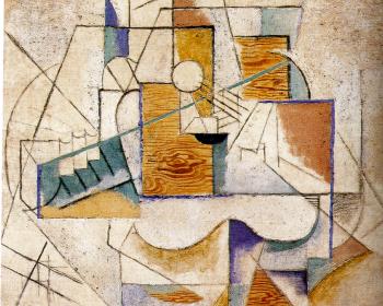 Pablo Picasso : guitar on a table